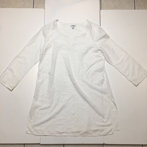 Old navy bathing suit cover white XL